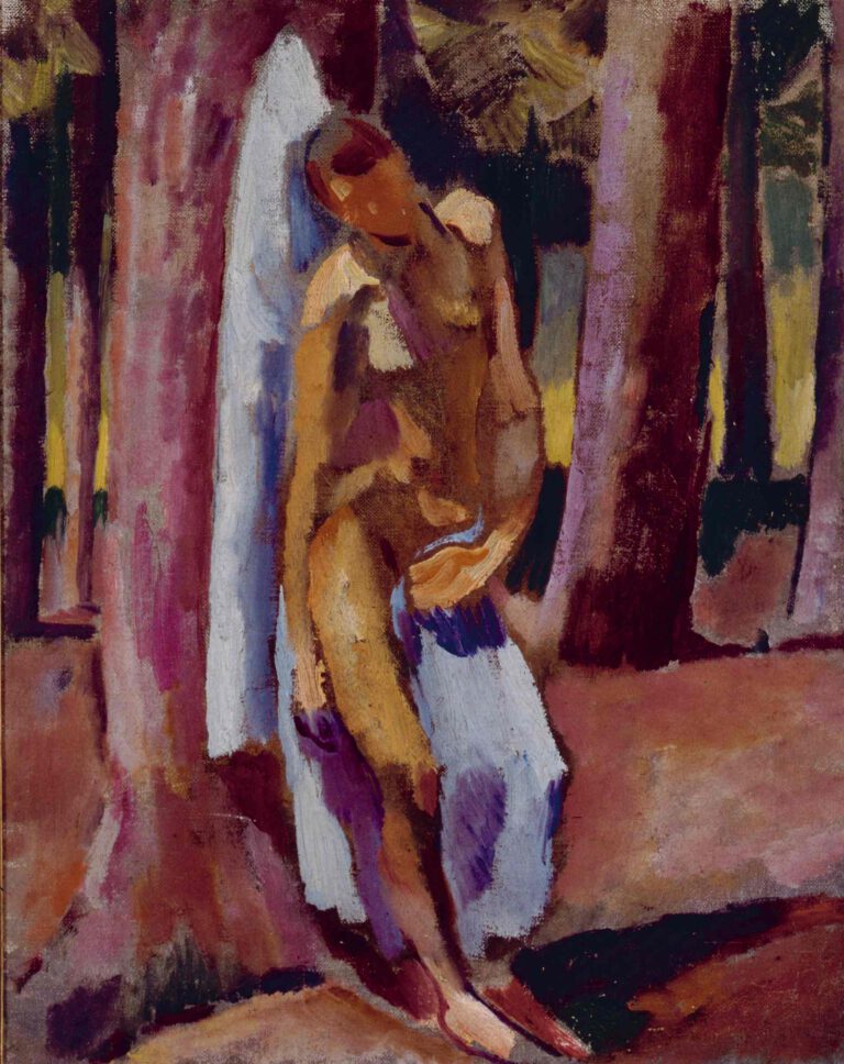 Sebastian mit blauem Tuch​, 1913